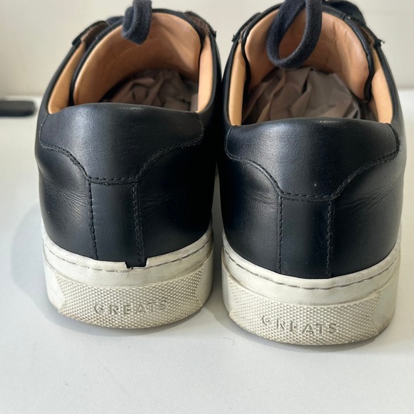 GREATS Black Leather Sneakers Made in Italy Lace Up Casual Shoes Womens US 10 - Picture 4 of 9
